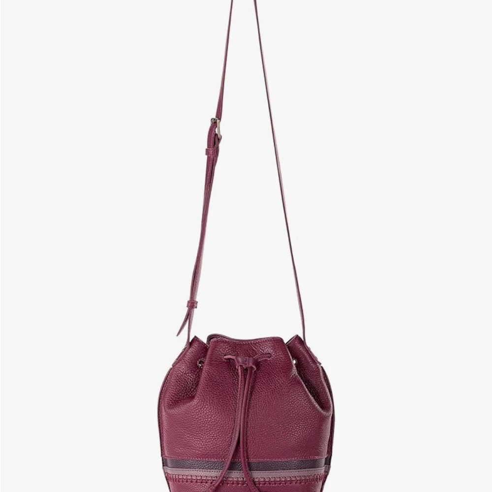 The Sak Chic Burgundy Crossbody  bag. 100% leather